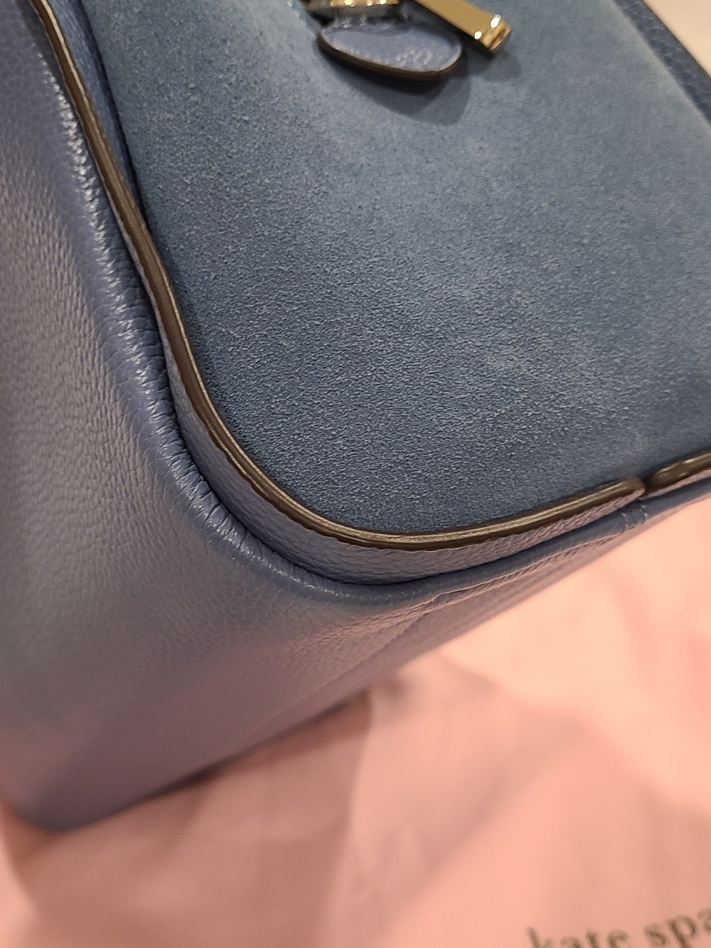 Kate Spade Knott Medium Pebbled Leather and Suede Crossbody Bag - Picture 7 of 16